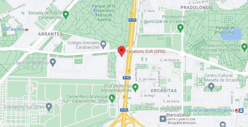 tanatorio sur como llegar